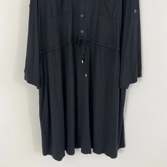 Torrid Black Button-Front Drawstring Waist Size 4x 24/26 - Picture 5 of 13